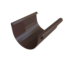 Желоб 125мм, ПВХ, серия Элит, 4м, цвет Коричнево-белый